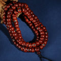 Tibetan vintage inlaid phoenix eye bodhi 108 bead mala bracelet full view