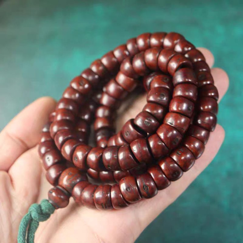 Old Tibetan Bodhi Seed Mala 6x8mm Seeds