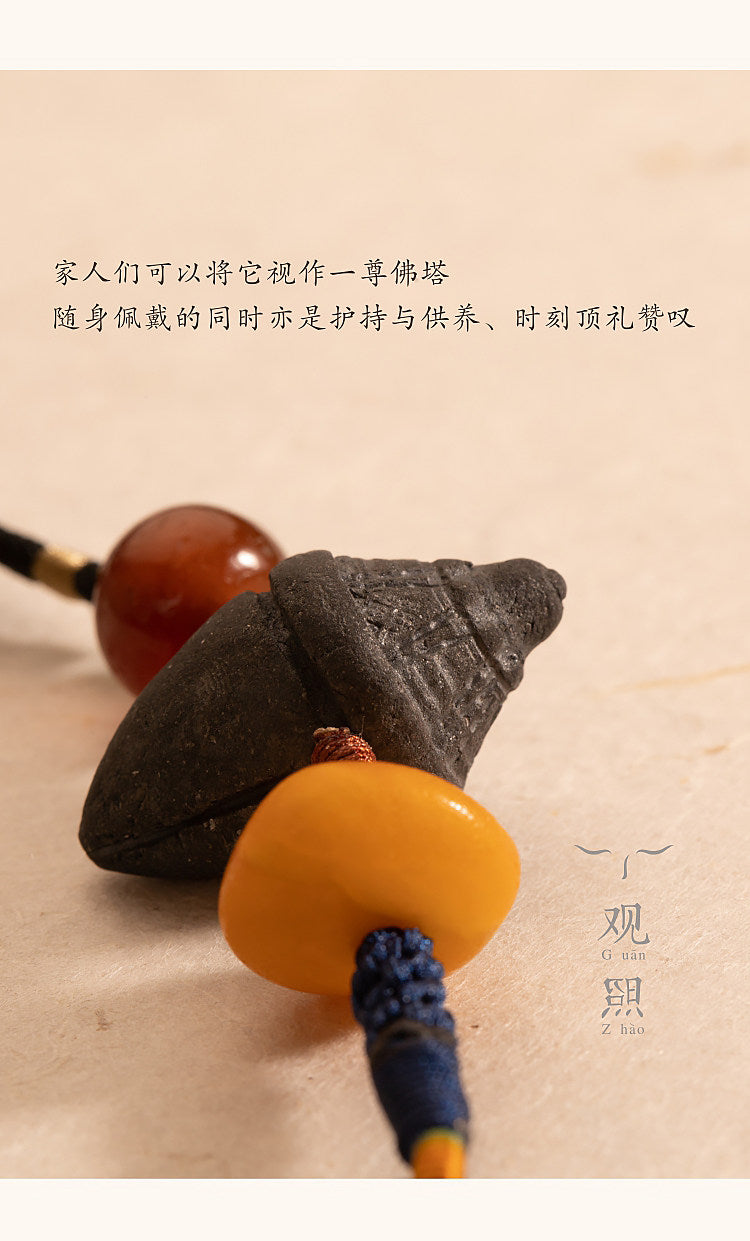 Tibetan Handmade Tsatsa Pendant Necklace
