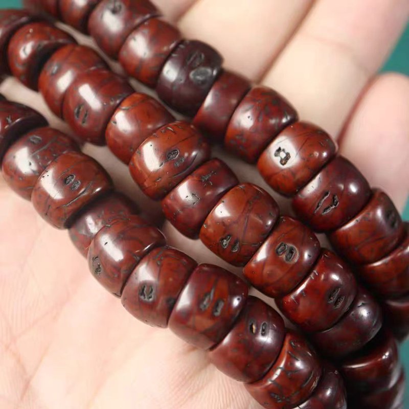 Old Tibetan Bodhi Seed Mala 6x8mm Seeds