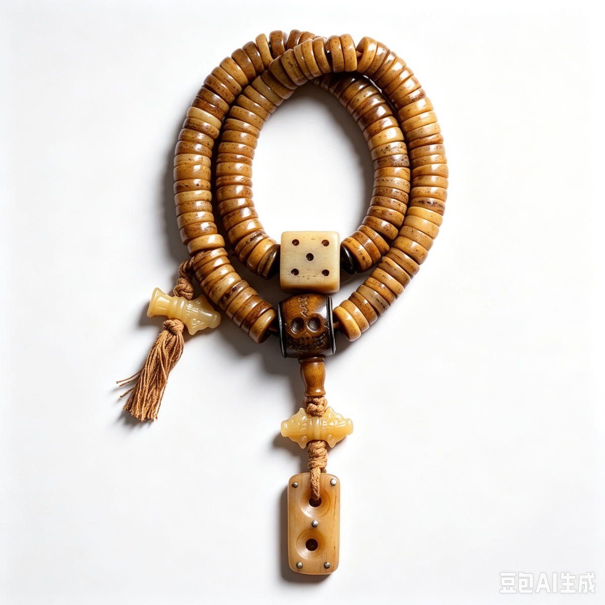 Guardian Yak Bone Protection 108 Mala Beads - Handcrafted Energy Talisman
