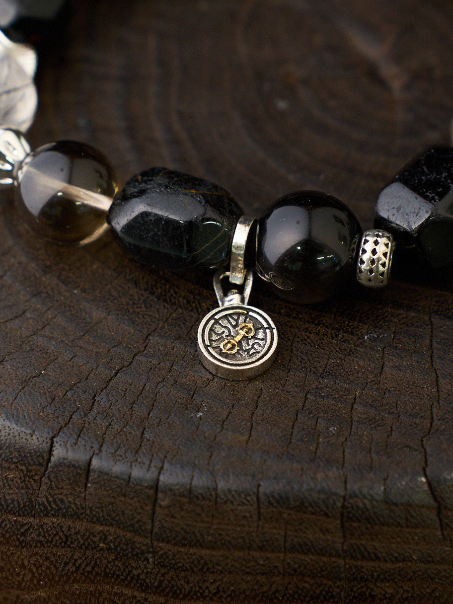 Black Tourmaline Woven Guard Bracelet