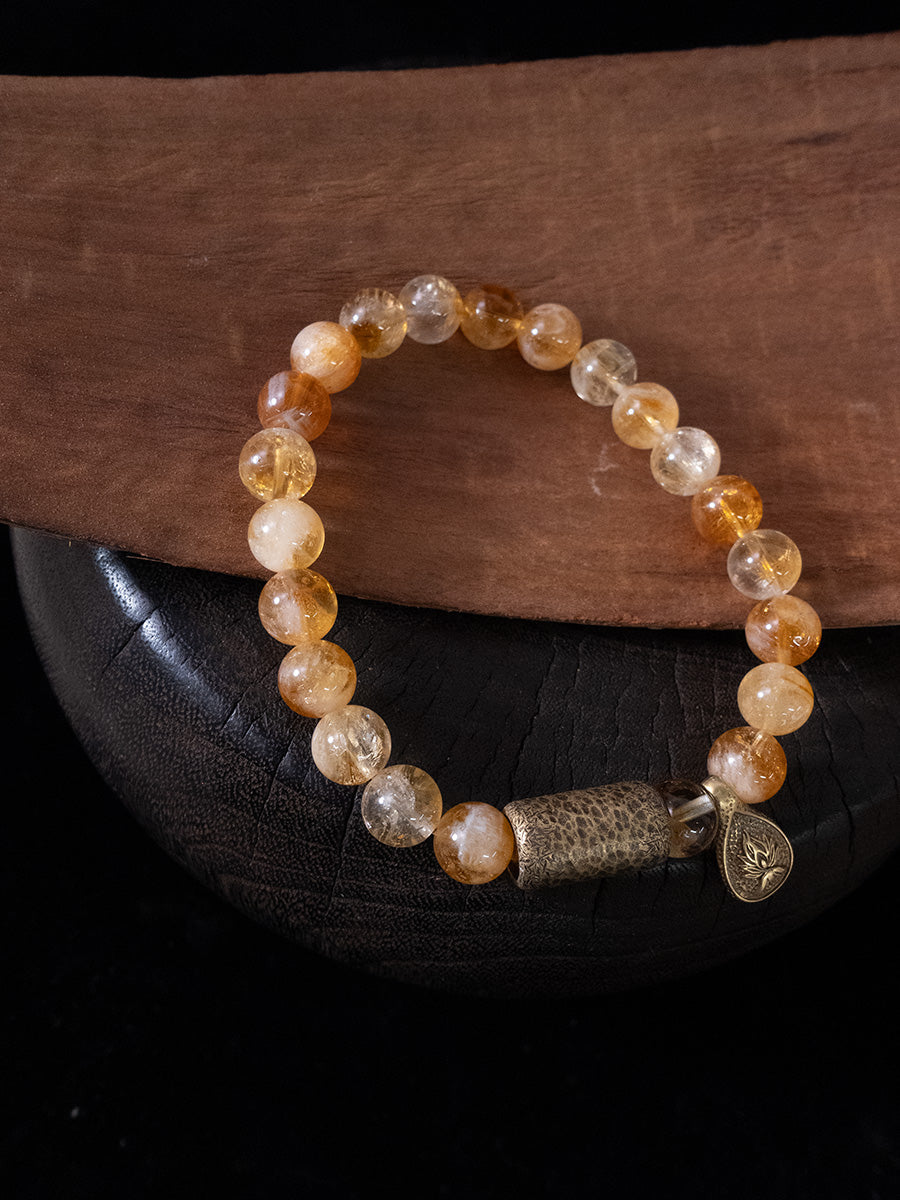 Himalayan Solar Abundance Citrine Crystal Bracelet