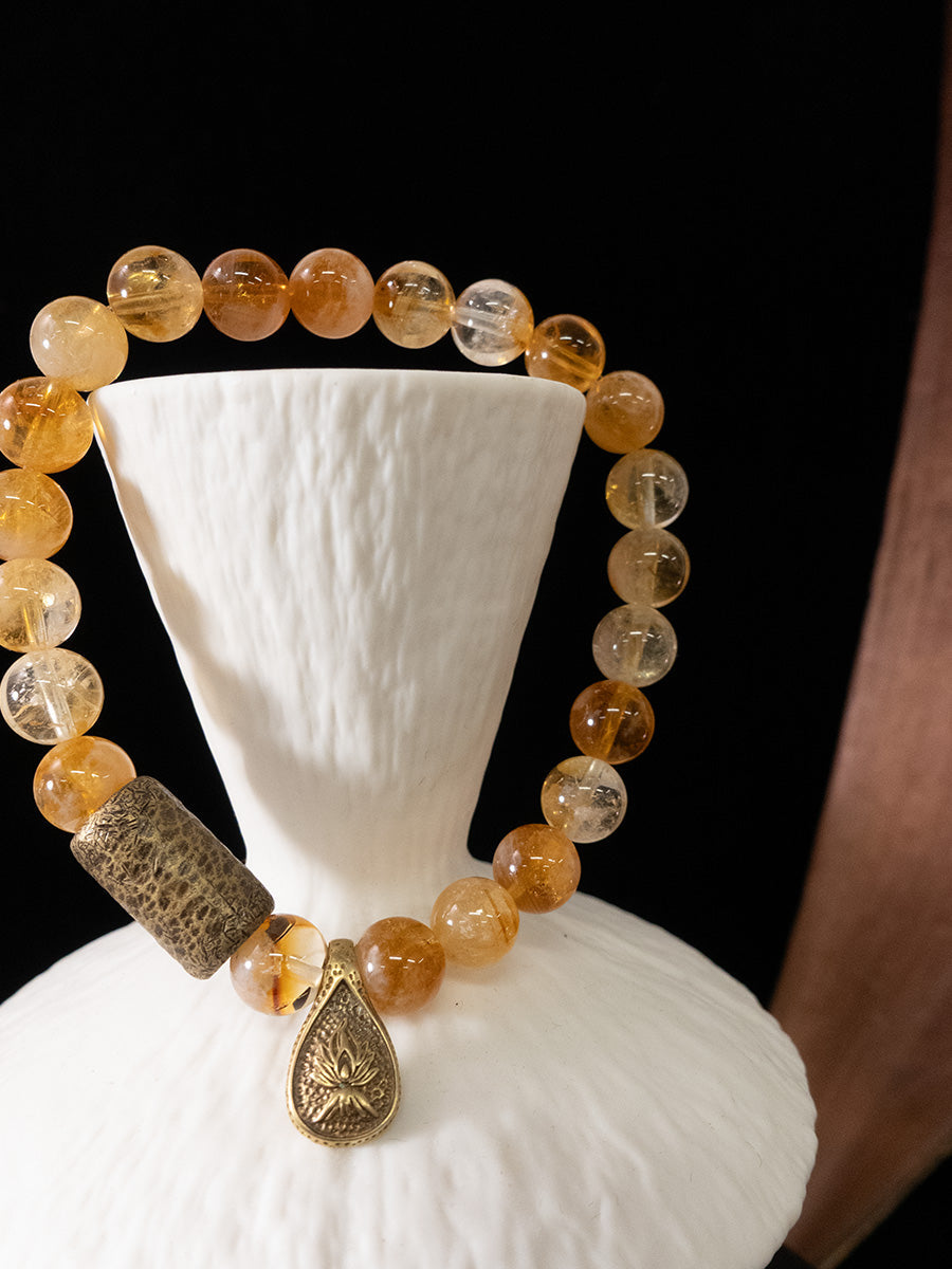 Himalayan Solar Abundance Citrine Crystal Bracelet