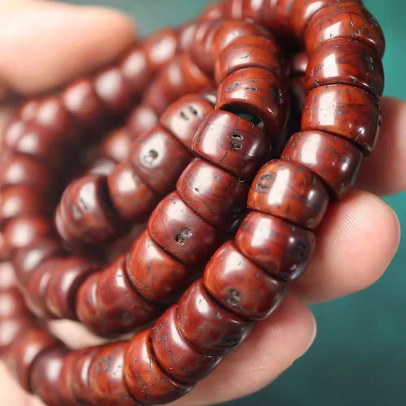 Old Tibetan Bodhi Seed Mala 6x8mm Seeds