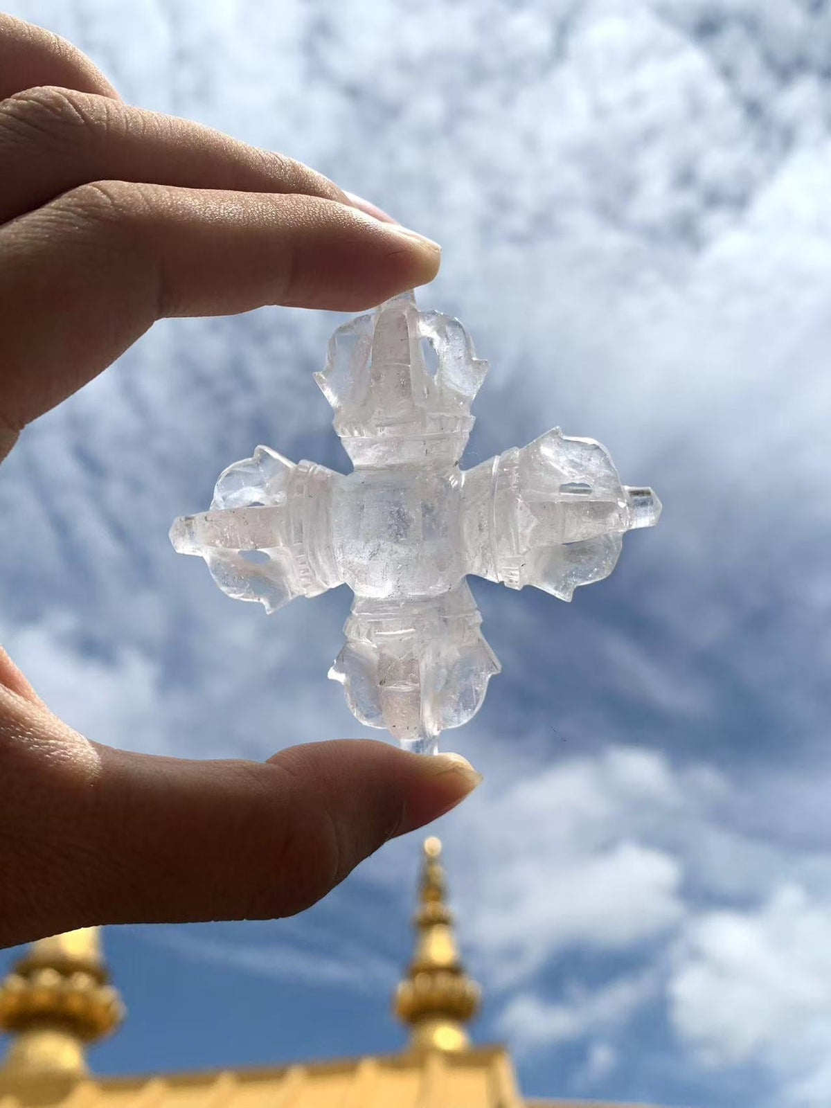 Dorje Vajra Clear Quartz Protection Pendant