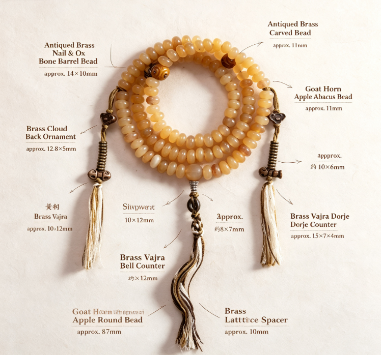 Daoge Sheep Horn 108 Mala