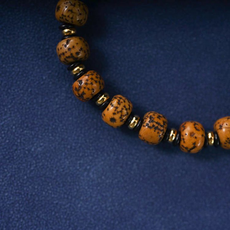 Authentic Antique Tibetan Star Moon Bodhi Seed Mala