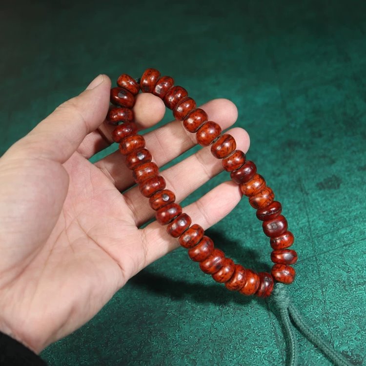 Vintage Tibetan Red Bodhi Beads Mala