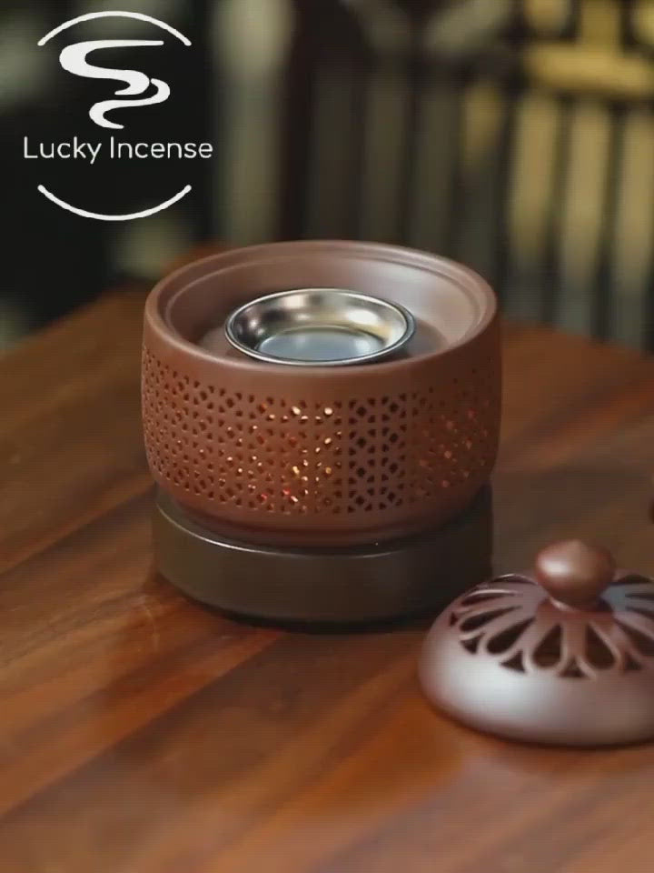 Electric Resin Incense Powder Burner With Light