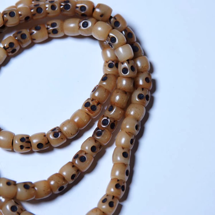 Vintage Tibetan Yak Bone Skull Beads