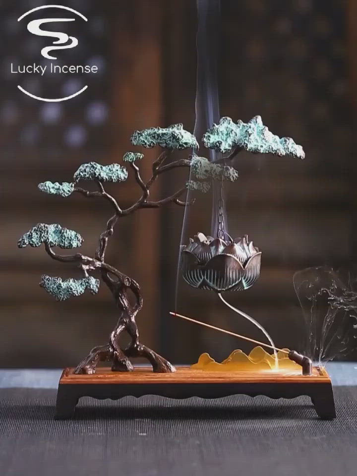 Guest-Greeting Pine Backflow Incense Burner