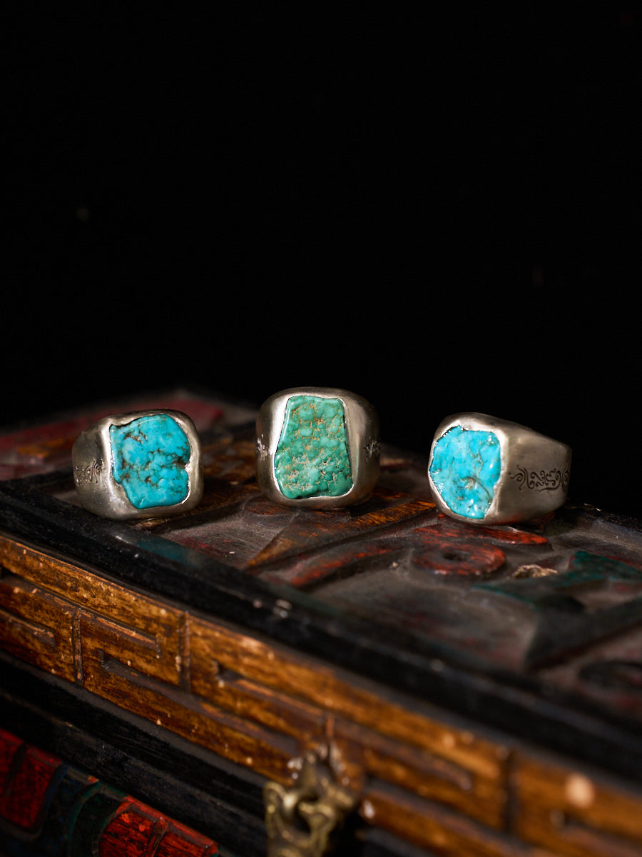Raw Turquoise Sterling Silver Ring
