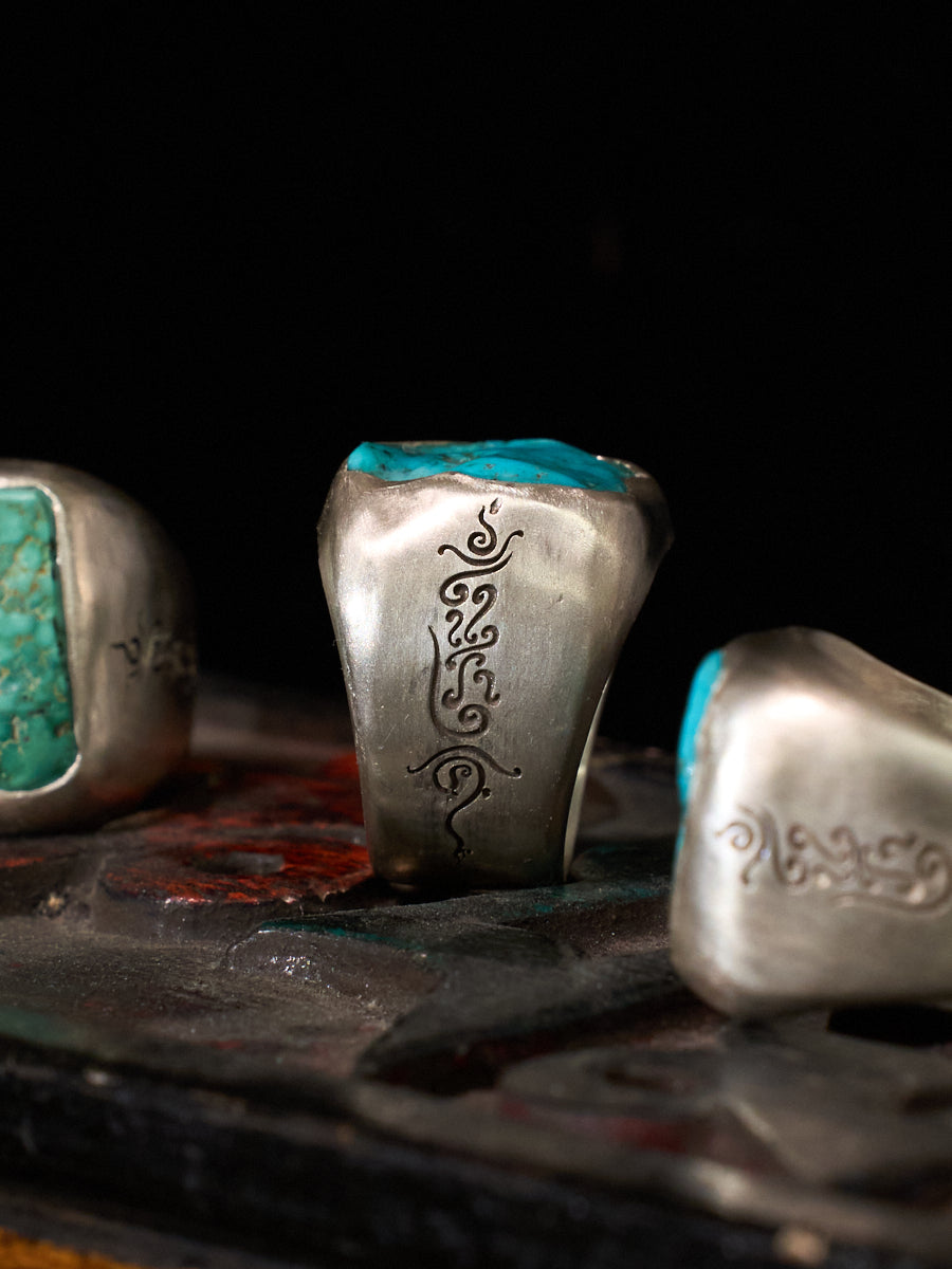 Raw Turquoise Sterling Silver Ring