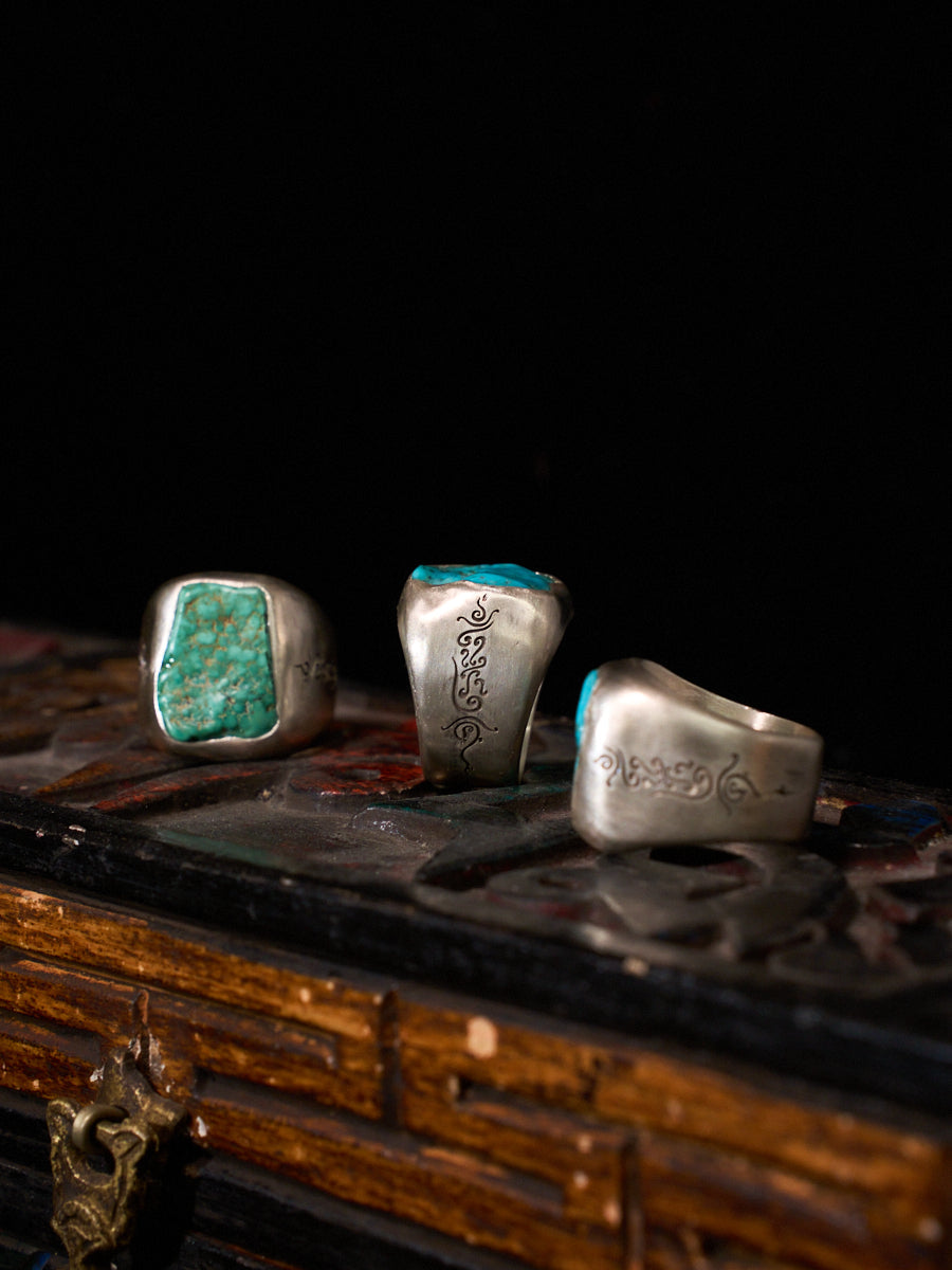 Raw Turquoise Sterling Silver Ring