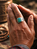 Raw Turquoise Sterling Silver Ring