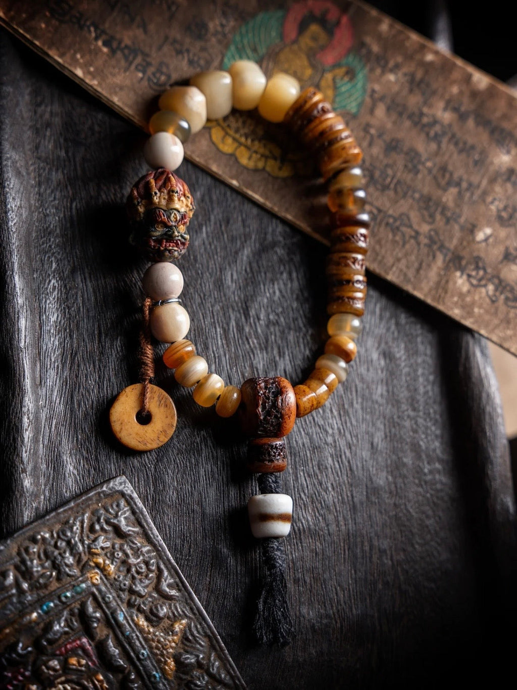 Mahakala Path Bone Bracelet – Fearless Courage & Protection
