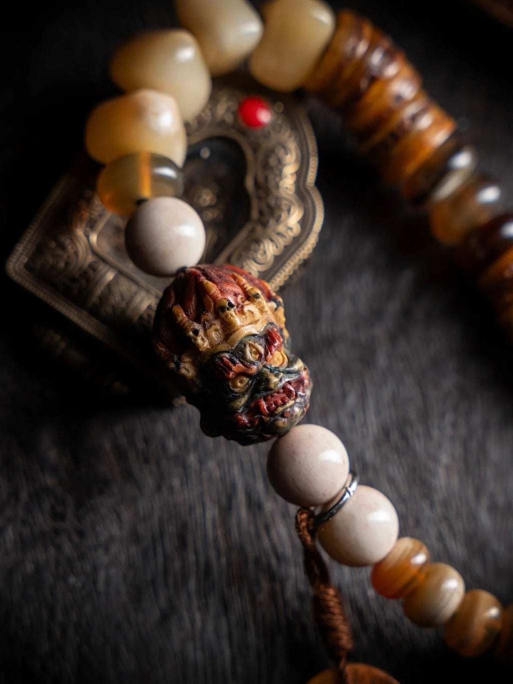 Mahakala Path Bone Bracelet – Fearless Courage & Protection