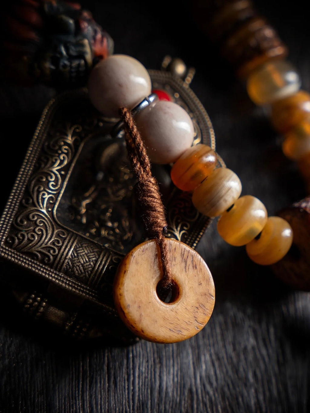Mahakala Path Bone Bracelet – Fearless Courage & Protection