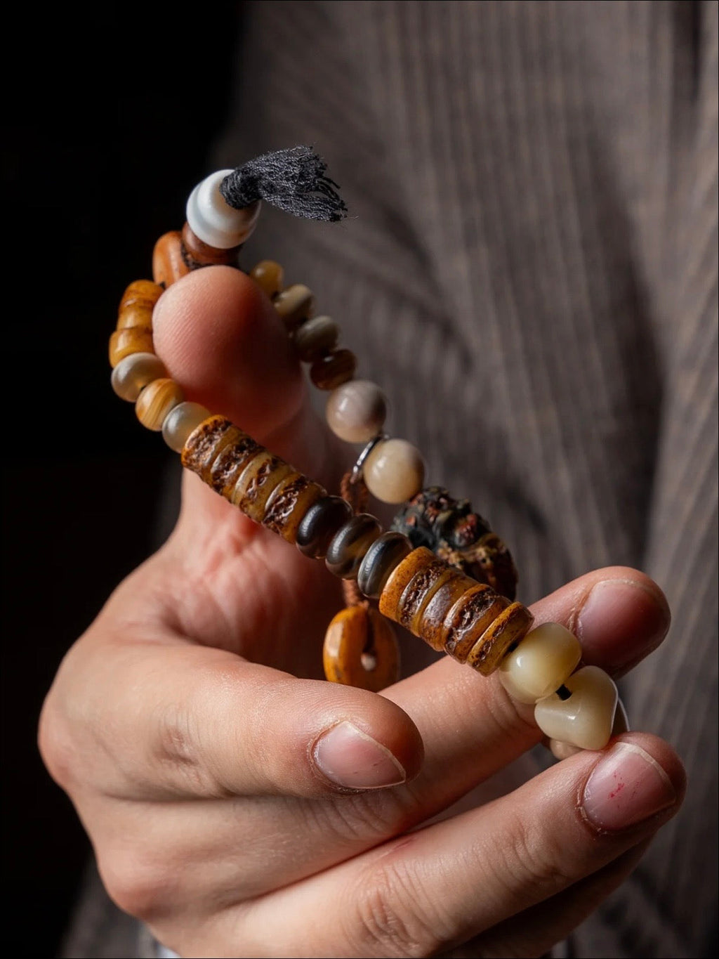 Mahakala Path Bone Bracelet – Fearless Courage & Protection