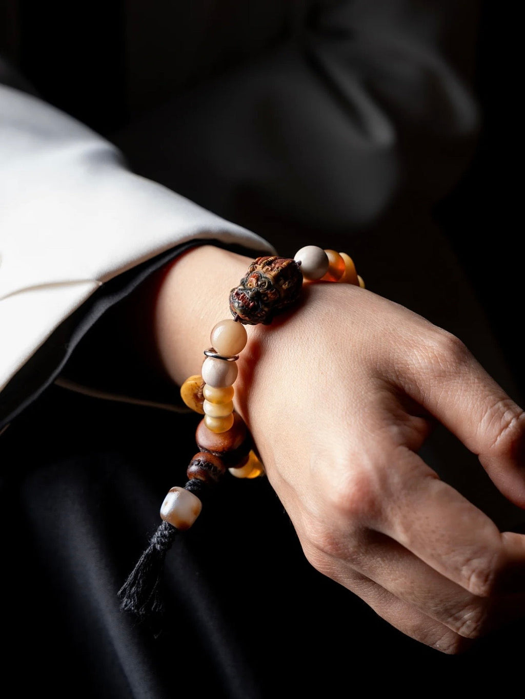 Mahakala Path Bone Bracelet – Fearless Courage & Protection
