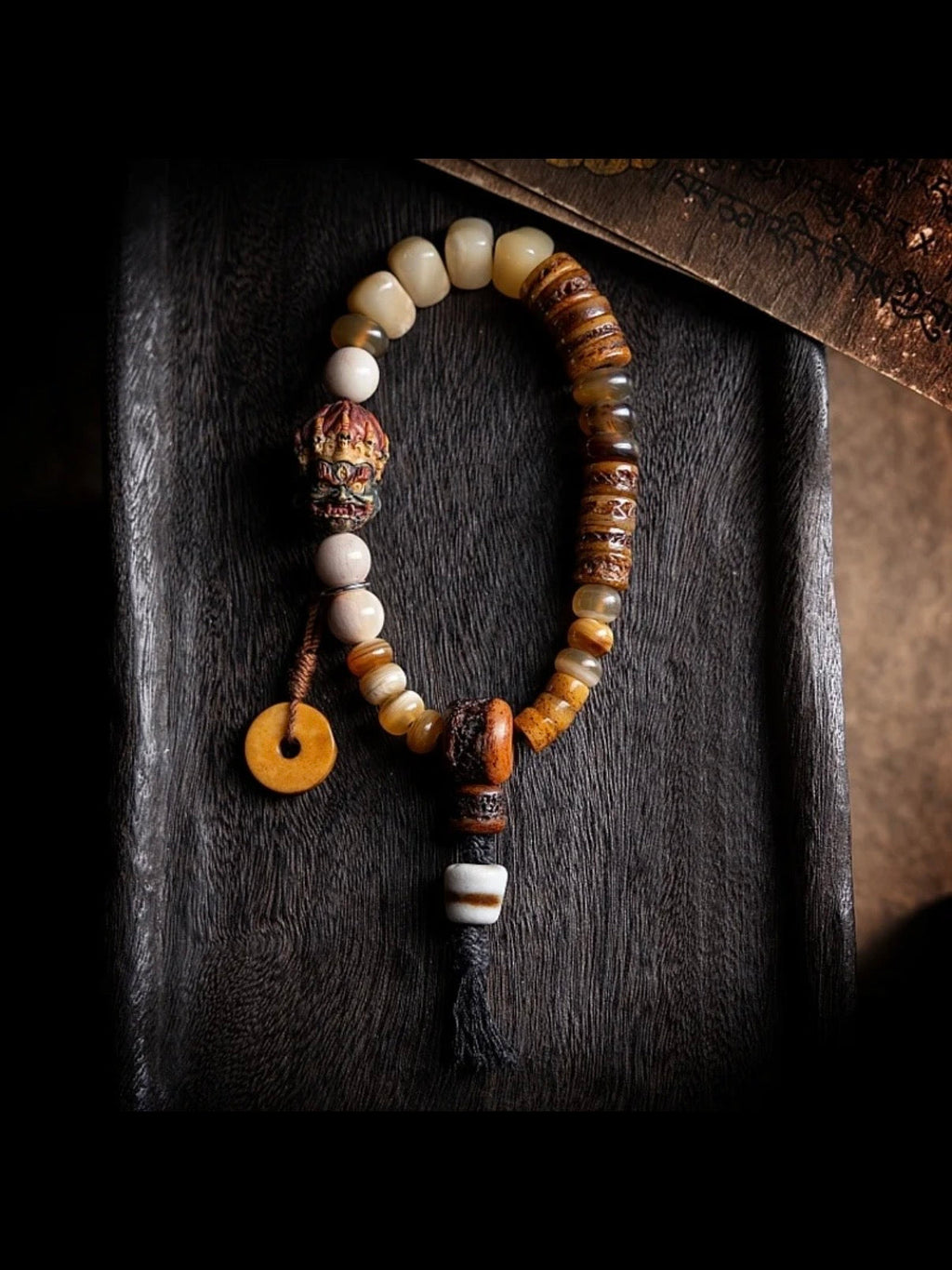 Mahakala Path Bone Bracelet – Fearless Courage & Protection