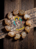 Citipati Skull Goat Horn Protection Bracelet