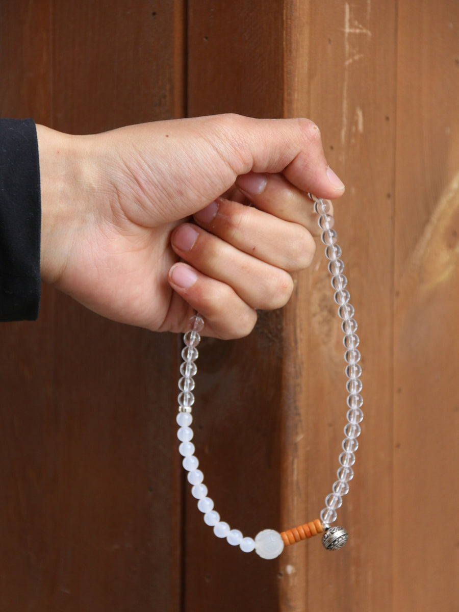 Healing Harmony White Quartz & Agate Necklace