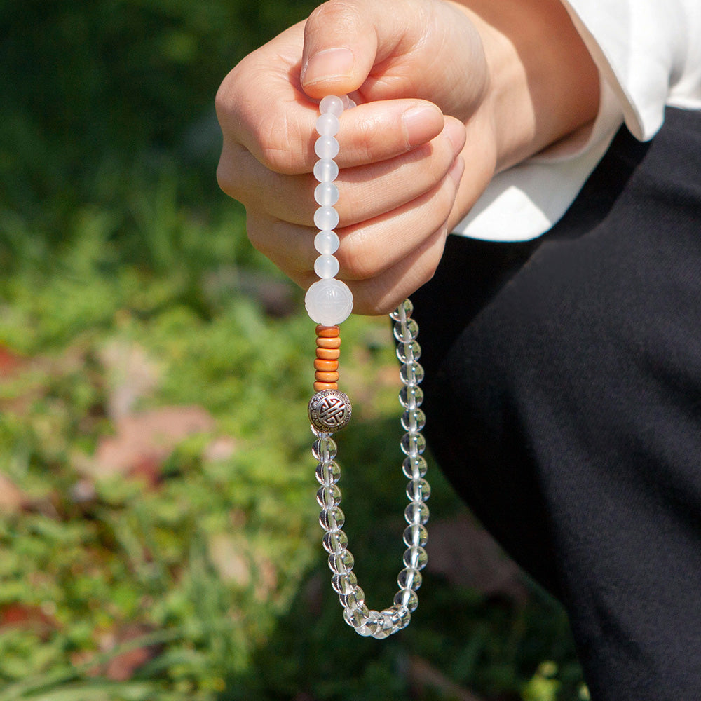 Healing Harmony White Quartz & Agate Necklace