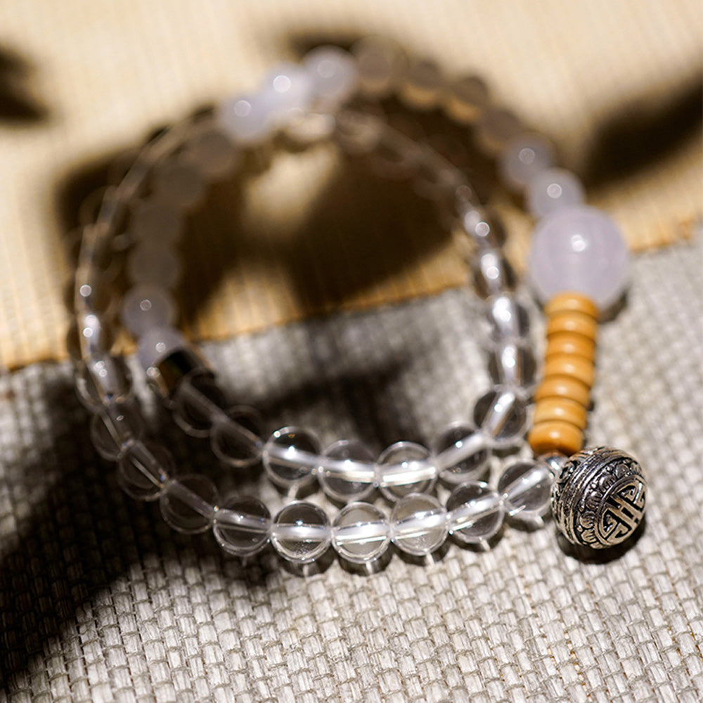 Healing Harmony White Quartz & Agate Necklace