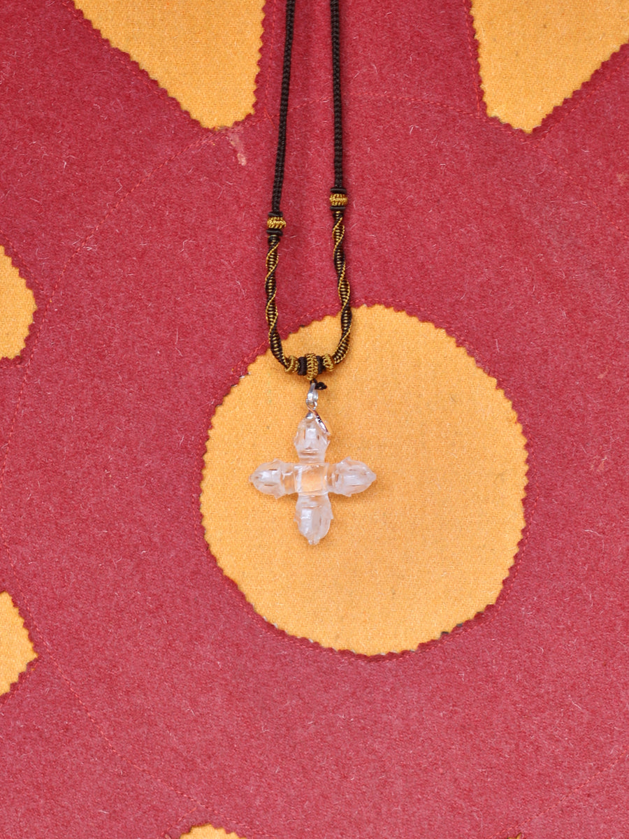 Dorje Vajra Clear Quartz Protection Pendant