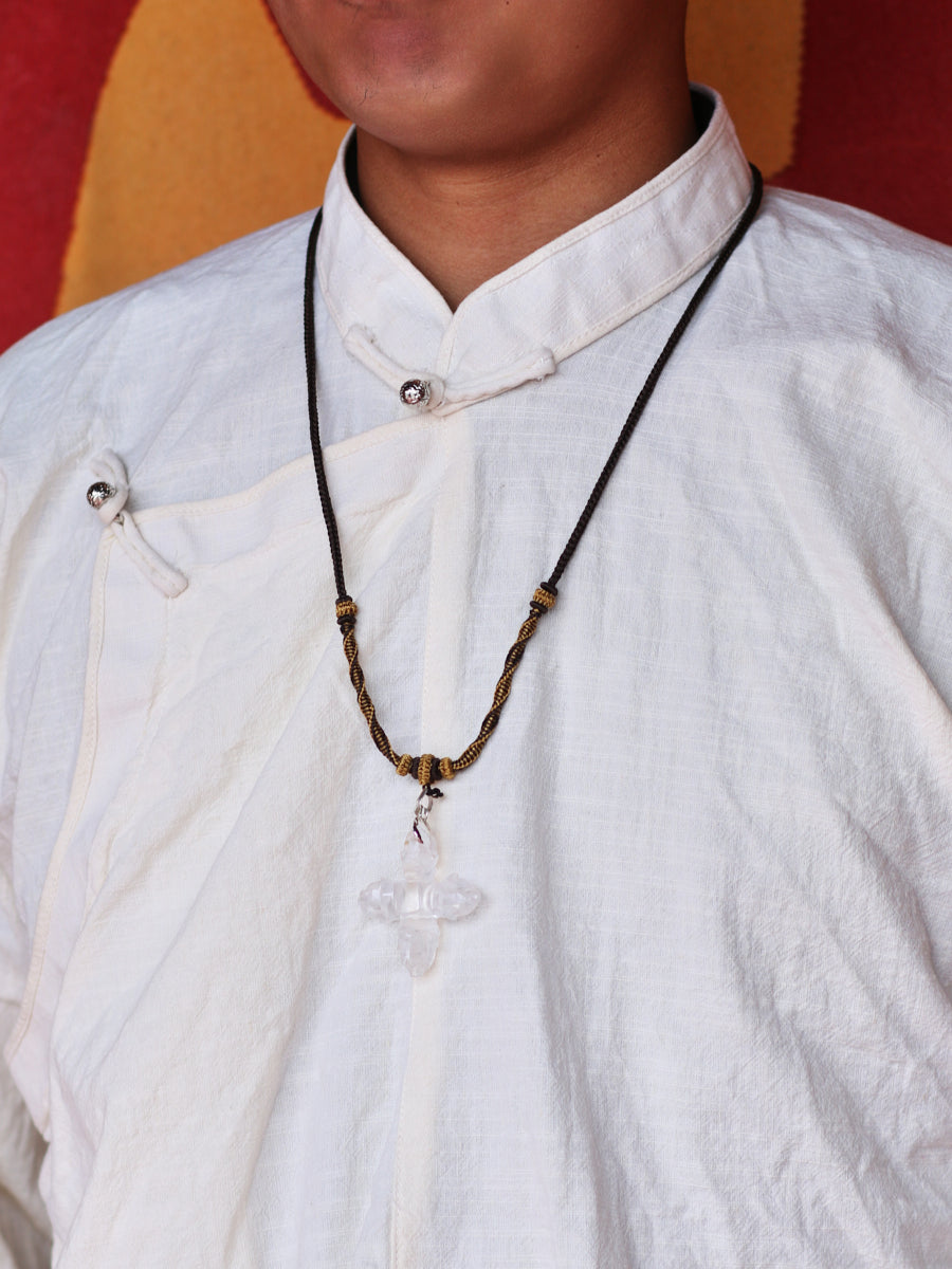 Dorje Vajra Clear Quartz Protection Pendant