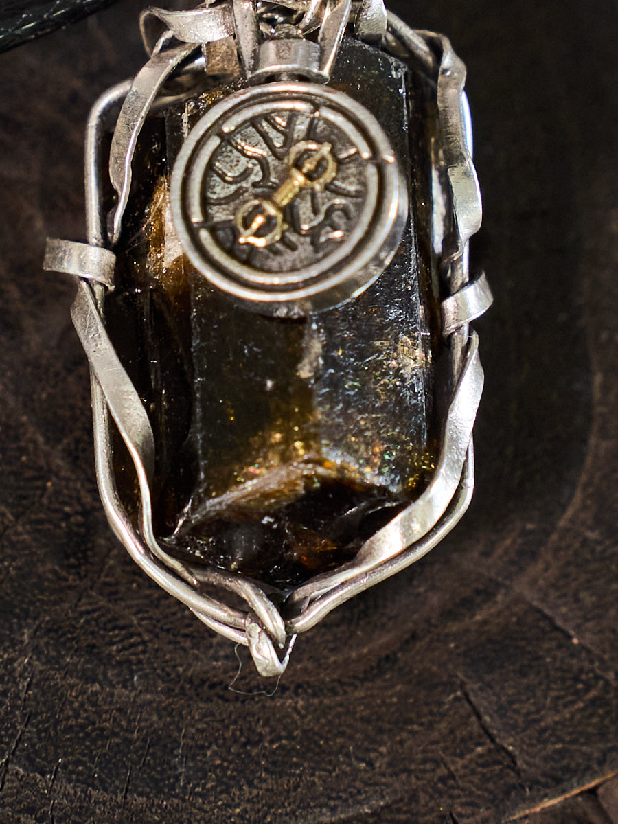 Vajra Totem Silver Pendant Necklace