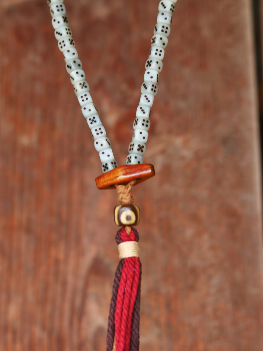 108 Camel Bone Yak Bone Dzi Mala Necklace