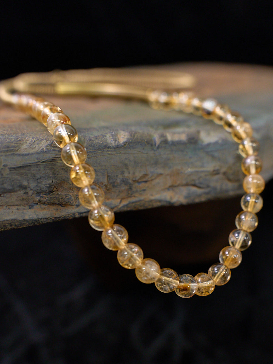 Gold Prosperity Citrine Wrap Bracelet – Energy & Abundance