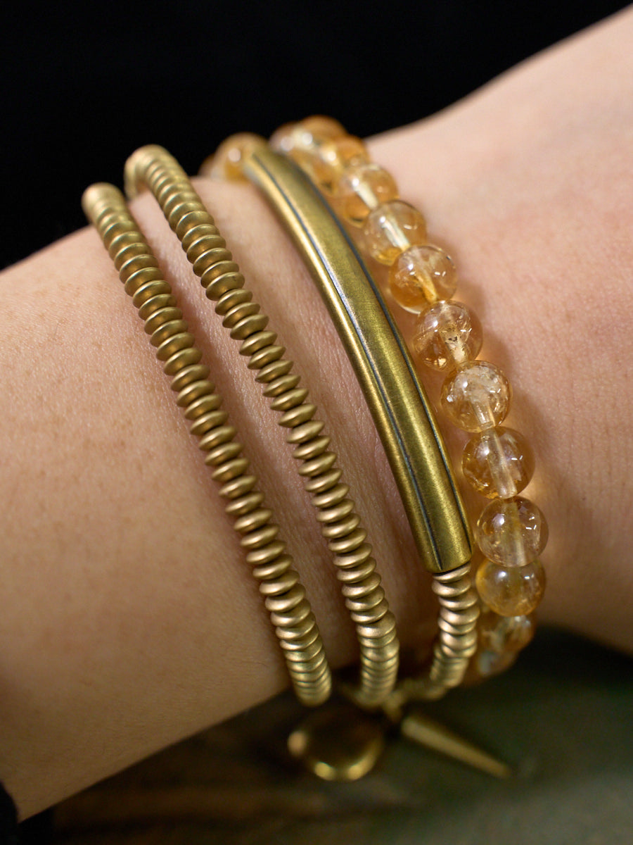 Gold Prosperity Citrine Wrap Bracelet – Energy & Abundance