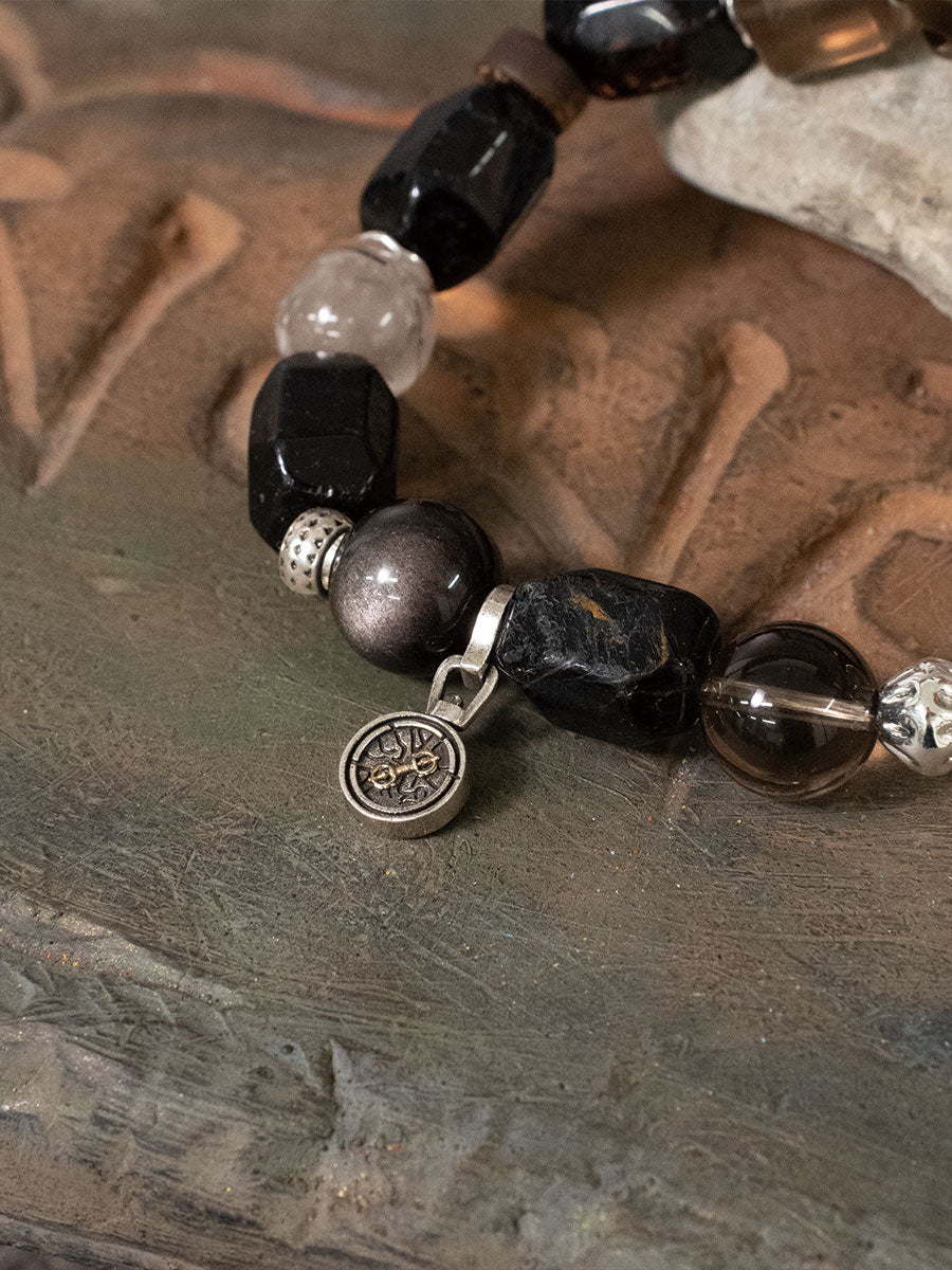 Black Tourmaline Woven Guard Bracelet