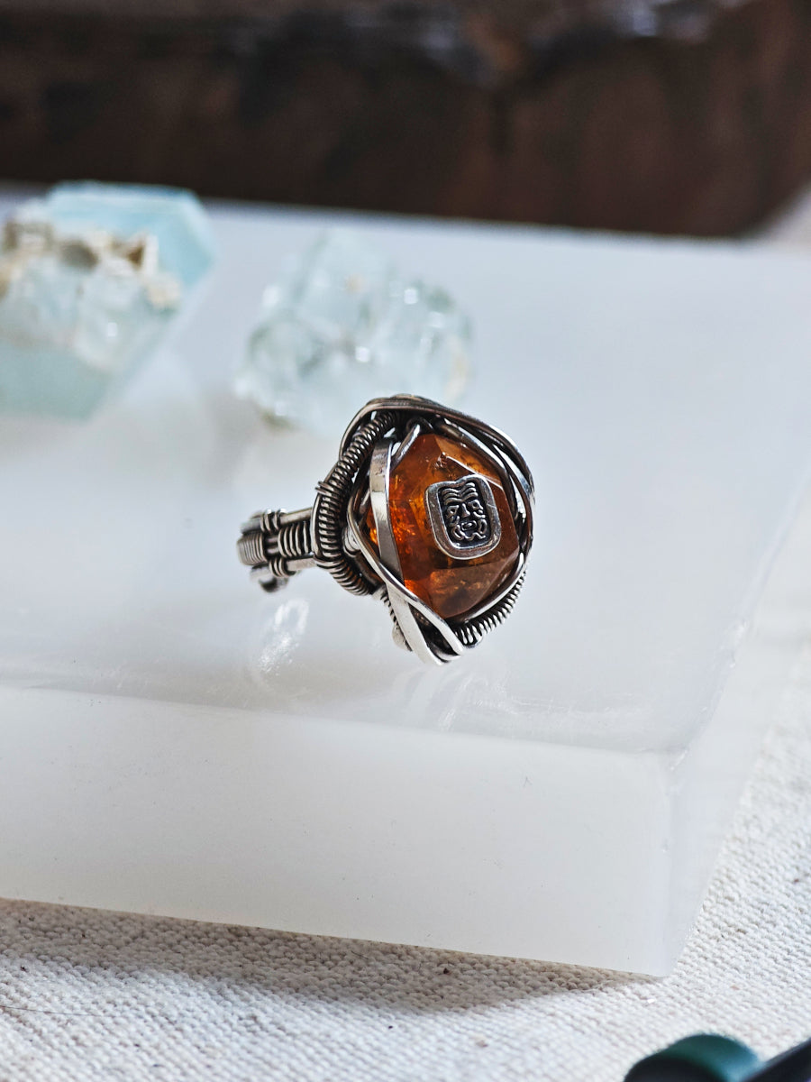 Citrine Totem Silver Necklace