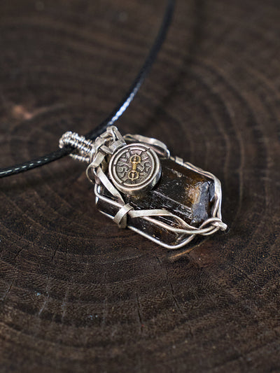 Vajra Totem Silver Pendant Necklace