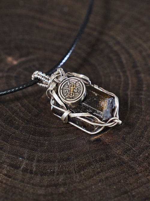 Vajra Totem Silver Pendant Necklace