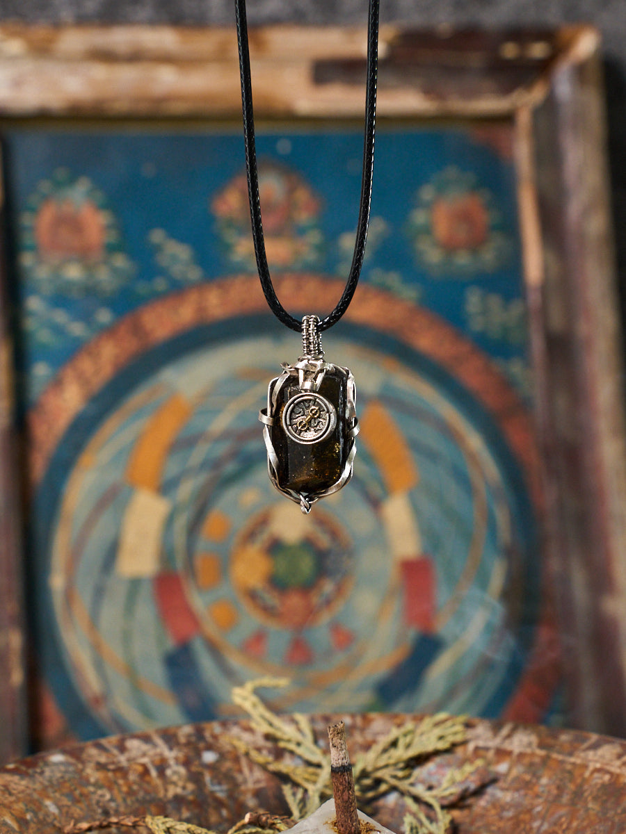 Vajra Totem Silver Pendant Necklace