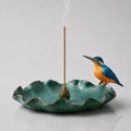 Copper Lotus And Bird Stick Incense Holder