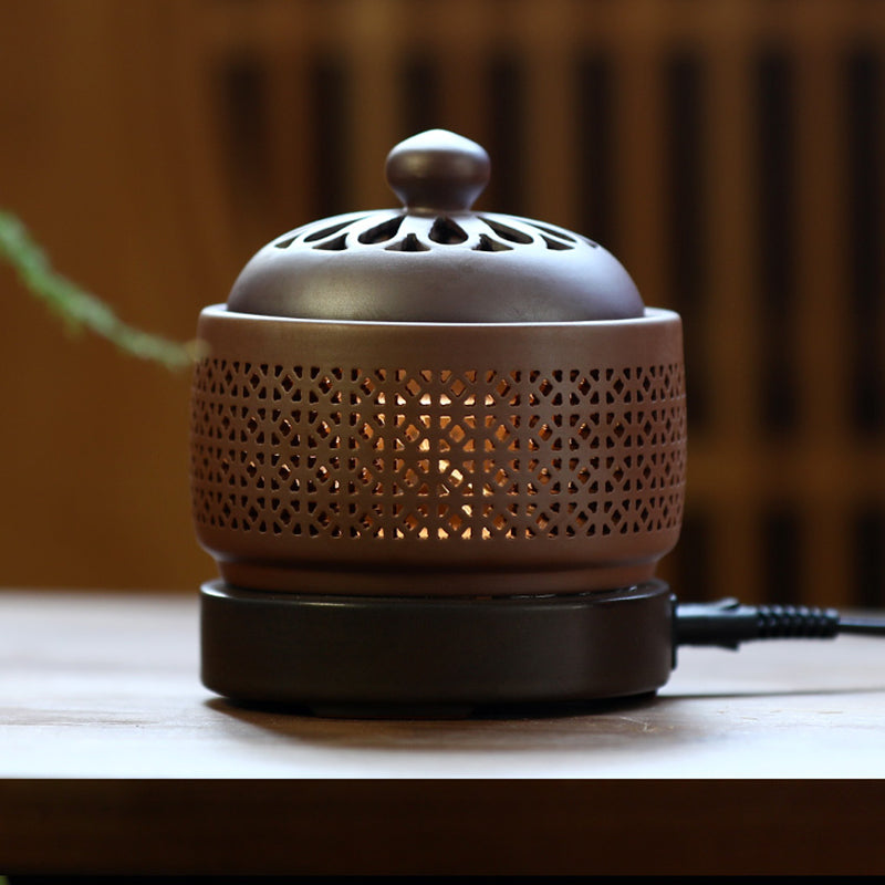 Electric Resin Incense Powder Burner With Light
