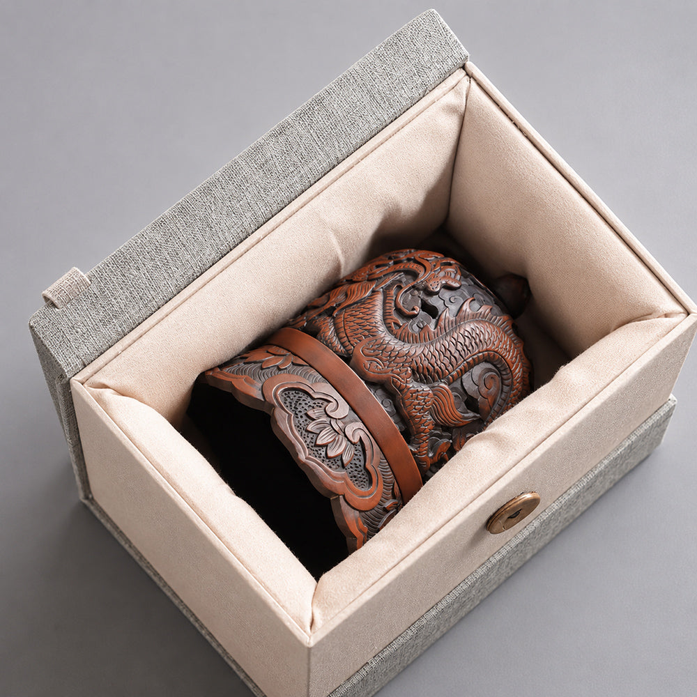 Handmade Purple Clay Dragon Incense Burner