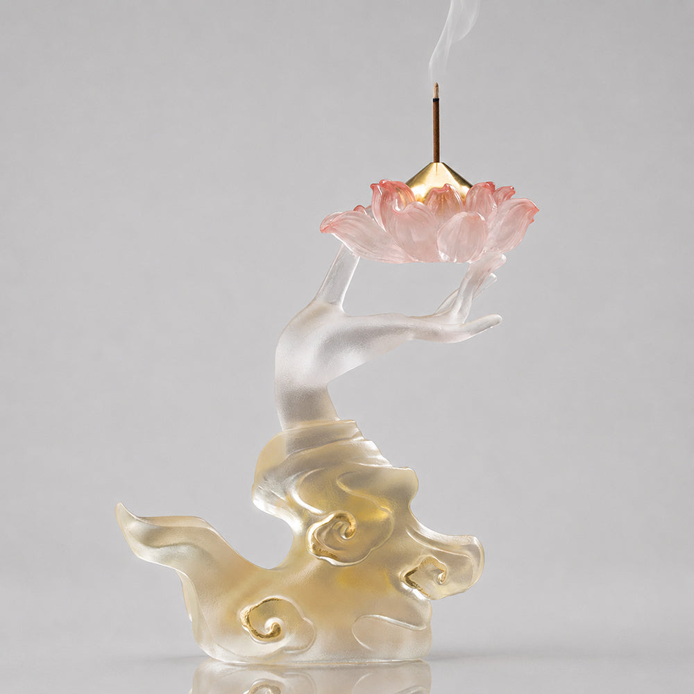 Coloured Glaze Lotus Stick Incense Holder