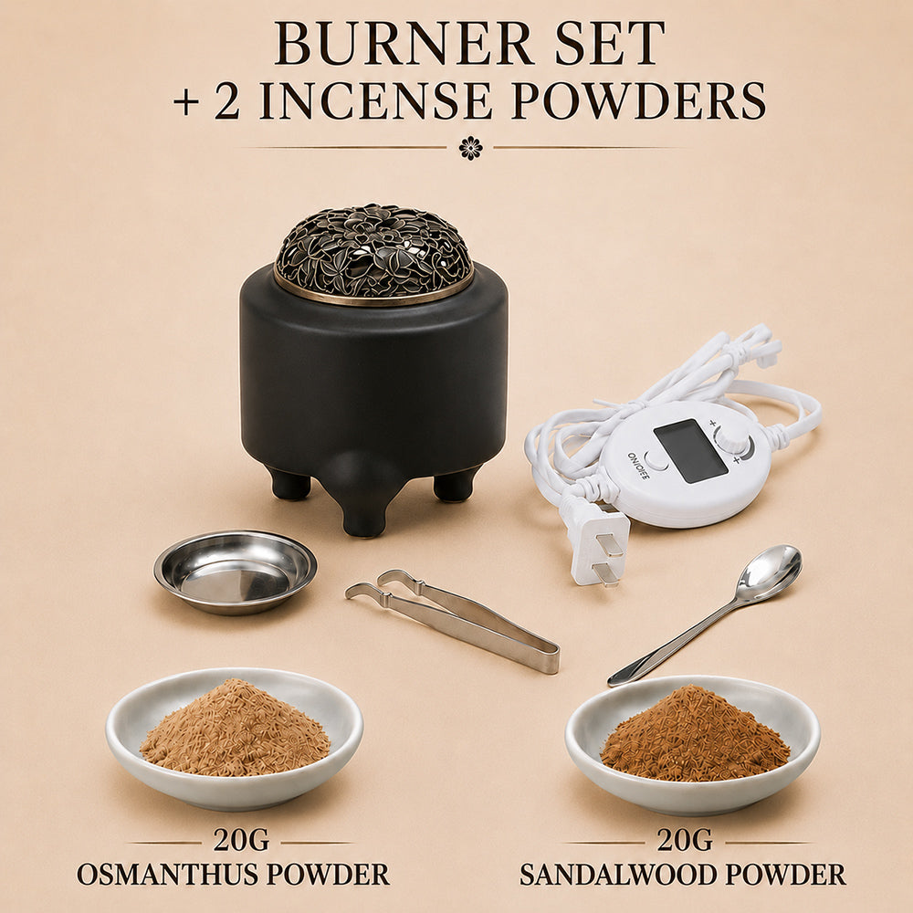 Black Pottery Electric Resin Incense Burner
