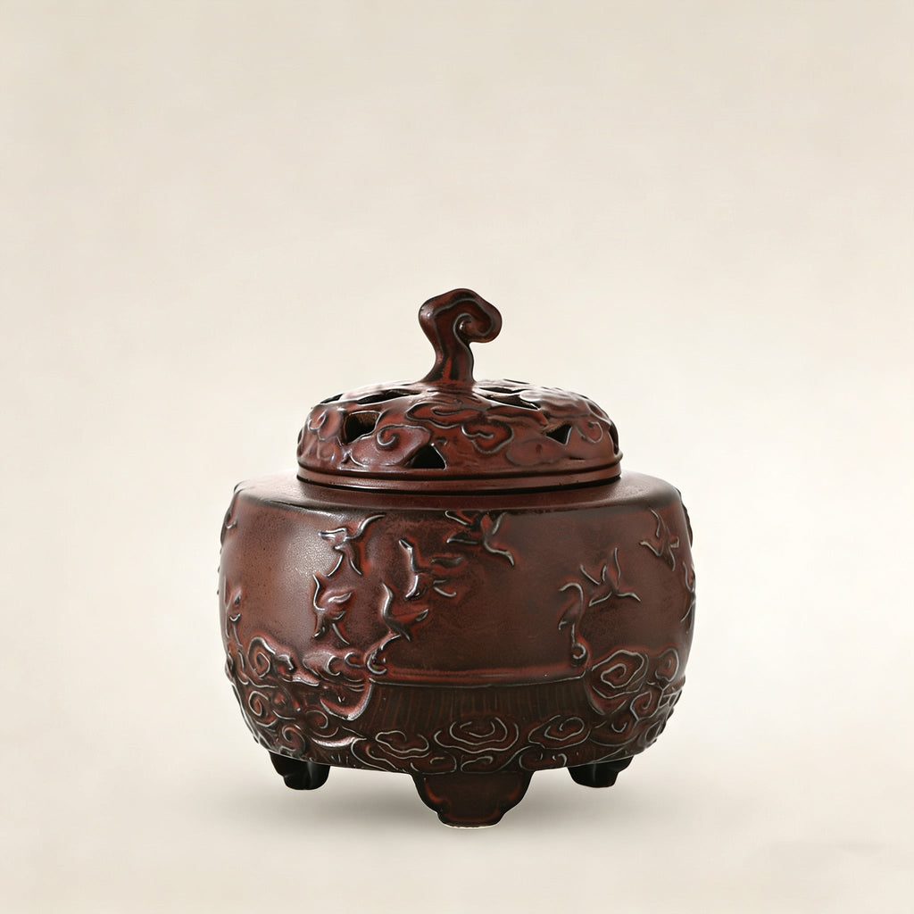 Lucky Crane Ceramic Electric Incense Burner