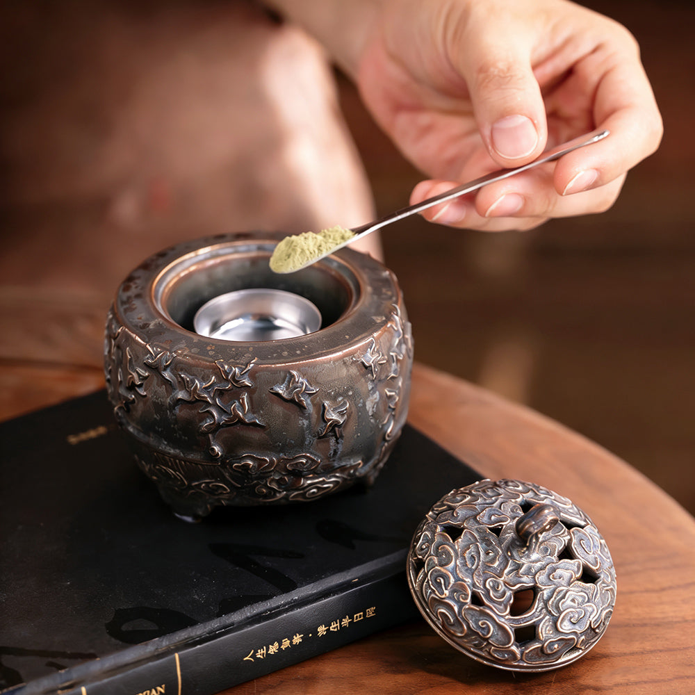 Lucky Crane Ceramic Electric Incense Burner