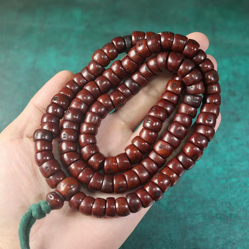 Old Tibetan Bodhi Seed Mala 6x8mm Seeds