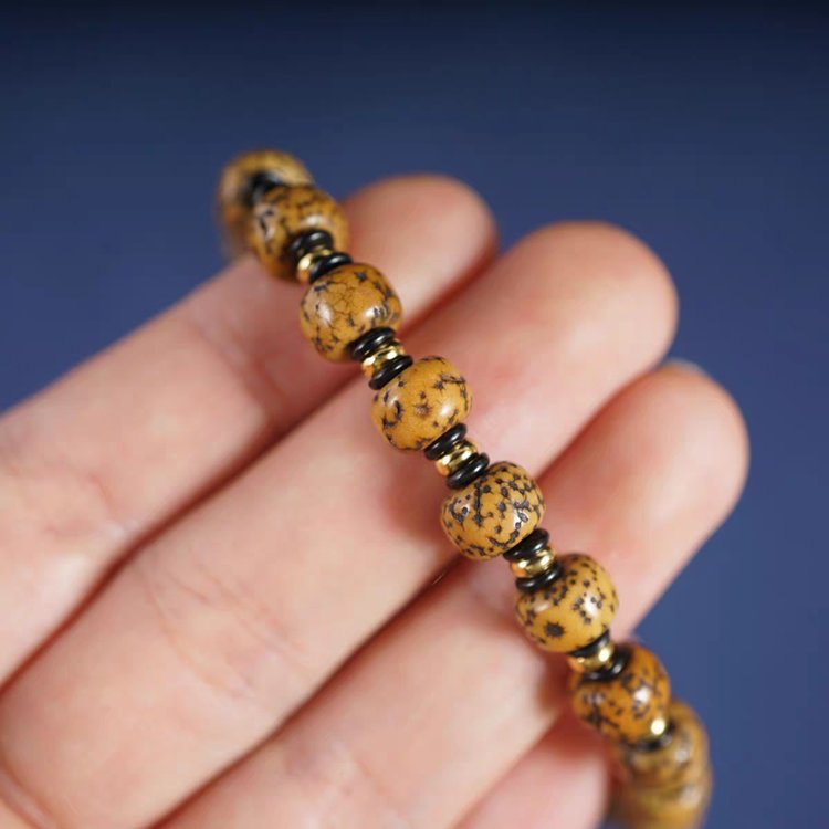 Authentic Antique Tibetan Star Moon Bodhi Seed Mala